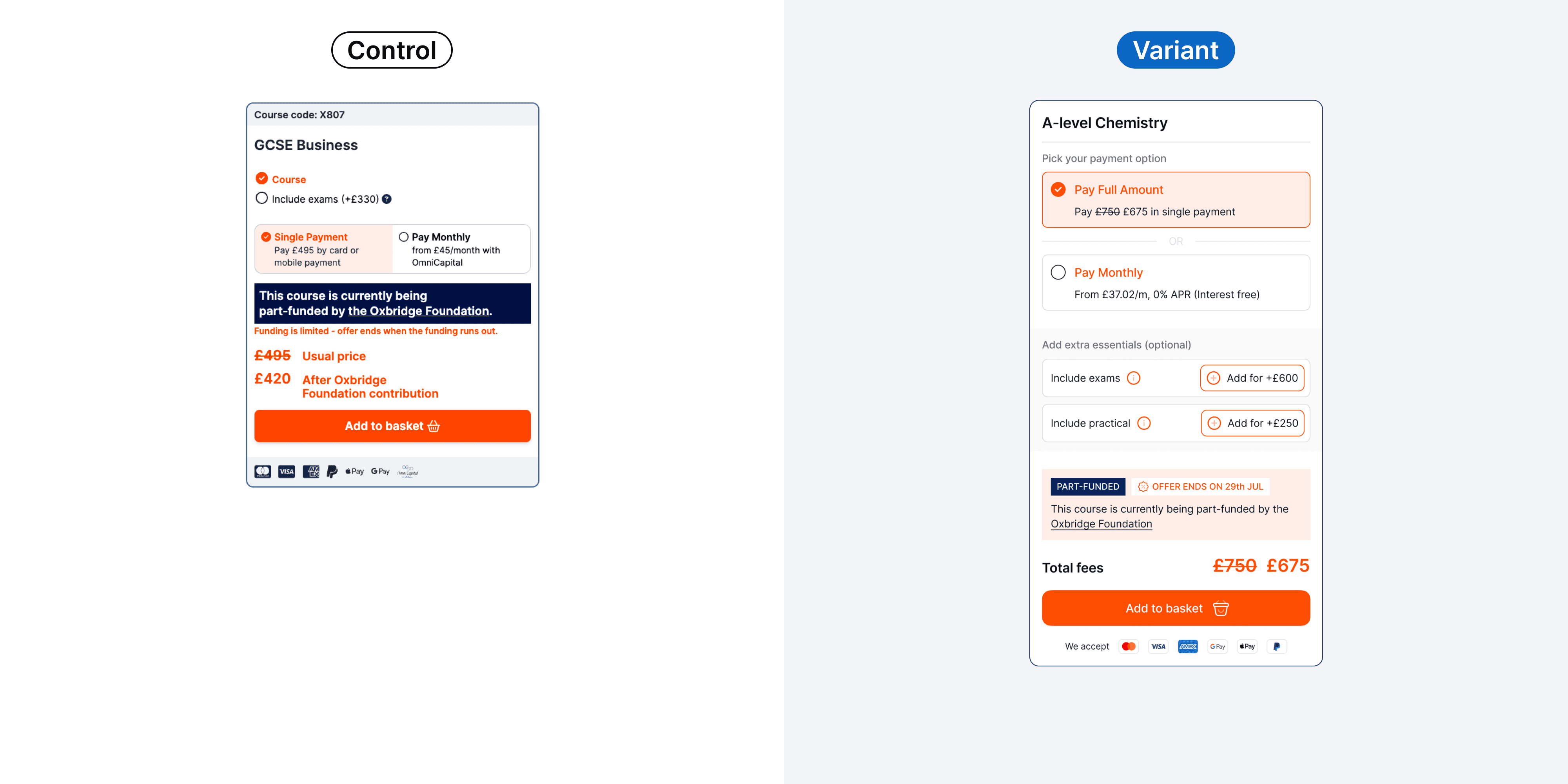 Product page: buybox